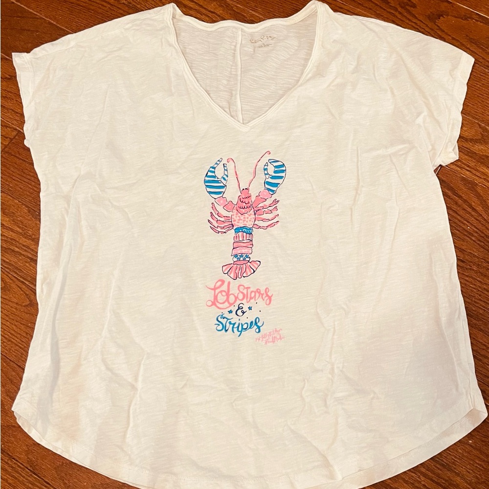 Lilly Pulitzer white tee